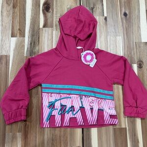 NWT Mon Sucré Cropped Pink Hoodie-Size 2T
